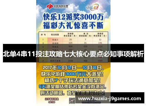 北单4串11投注攻略七大核心要点必知事项解析